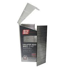 【中古】【輸入品・未使用】Grip Rite Prime Guard MAXB64877 18-Gauge 304-Stainless Steel Brad Nails in Belt-Clip Box (Pack of 1000)%カンマ% 1-1/2%ダブルクォーテ%