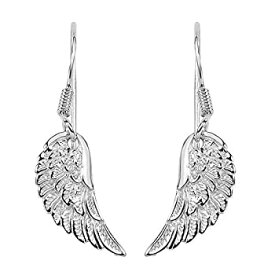 【中古】【輸入品・未使用】Sterling Silver Angel Wing Dangle Earrings