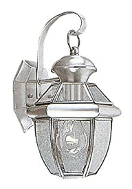 【中古】【輸入品・未使用】Livex Lighting 2051-91 Monterey 1 Light Outdoor Brushed Nickel Finish Solid Brass Wall Lantern with Clear Beveled Glass [並行輸入品]