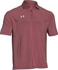 【中古】【輸入品・未使用】UNDER ARMOUR (アンダーアーマー) 1270402 メンズ クラブハウス ストライプ ポロ ゴルフシャツ S レッド