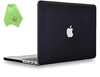 【輸入品・未使用】UESWILL MacBook Pro with Retina Display用スムーズソフトタッチマットフロステッドハードシェルケース マイクロファイバークリーニングクロス