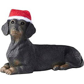 【中古】【輸入品・未使用】Sandicast Black Dachshund with Santa Hat Christmas Ornament [並行輸入品]