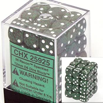 【輸入品・未使用】Chessex Dice d6 Sets: Recon Speckled - 12mm Six Sided Die (36) Block of Dice by Chessex [並行輸入品]のサムネイル