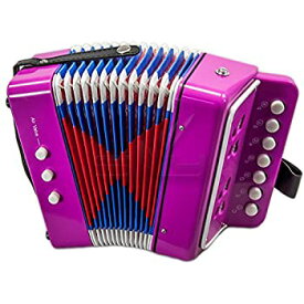 【中古】【輸入品・未使用】[スカイ]Sky Accordion Hot Pink Color 7 Button 2 Bass Kid Music Instrument High Quality Easy to Play [並行輸入品]
