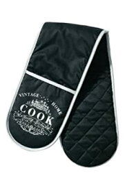 【中古】【輸入品・未使用】Premier Housewares Vintage Home Black Double Oven Glove by Premier Housewares [並行輸入品]