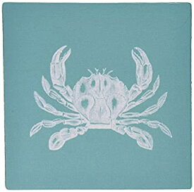 【中古】【輸入品・未使用】3dRose LLC 8 x 8 x 0.25 Inches Mouse Pad%カンマ% White Crab Etched Teal Turquoise Aqua Blue - Nautical Beach Sea Ocean (mp_164898_1) [並行
