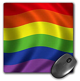【中古】【輸入品・未使用】3dRose LLC 8 x 8 x 0.25 Inches Mouse Pad%カンマ% Rainbow Flag Gay Rights Lesbian Homosexual Banner Symbol Symbolic Waving (mp_155050_1) [