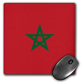 【中古】【輸入品・未使用】3dRose LLC 8 x 8 x 0.25 Inches Mouse Pad%カンマ% Flag of Morocco%カンマ% Red with Green Pentagram Star Seal Ensign%カンマ% African World Country