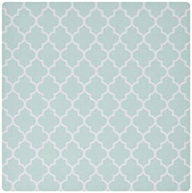 【中古】【輸入品・未使用】3dRose LLC 8 x 8 x 0.25 Inches Mouse Pad%カンマ% Mint Quatrefoil Pattern Light Teal Turquoise Moroccan Tiles Pastel Aqua Blue Clover Latti