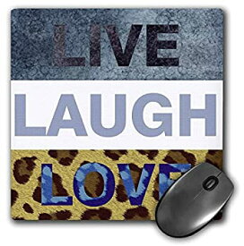 【中古】【輸入品・未使用】3Drose 8 X 8 X 0.25 Inches Mouse Pad Live%カンマ% Laugh%カンマ% Love Trio Animal Print - Inspirational Word Art (mp_59976_1) [並行輸入品]