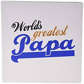 【中古】【輸入品・未使用】3dRose LLC 8 x 8 x 0.25 Inches Worlds Greatest Papa Blue Text On White Mouse Pad (mp_151315_1) [並行輸入品]