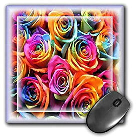 【中古】【輸入品・未使用】3dRose LLC 8 x 8 x 0.25 Inches Mouse Pad%カンマ% Rainbow Colored Roses (mp_24176_1) [並行輸入品]