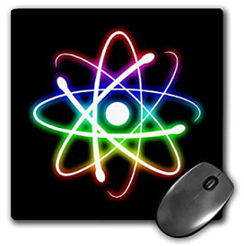 【中古】【輸入品・未使用】3dRose LLC 8 X 8 X 0.25 Inches Atom Symbol Glowing on Black Background Mouse Pad (mp_24256_1) [並行輸入品]