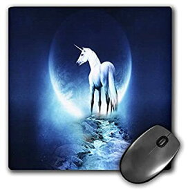 【中古】【輸入品・未使用】3dRose LLC 8 x 8 x 0.25 Inches Mouse Pad%カンマ% White Unicorn in Front of Full Moon (mp_54188_1) [並行輸入品]