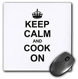 【中古】【輸入品・未使用】3dRose Keep Calm and Cook on Carry on Cooking Gifts for Chefs Black Fun Funny Humor Humorous Mouse Pad (mp_157701_1) [並行輸入品]