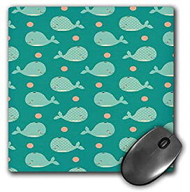 【中古】【輸入品・未使用】3dRose LLC 8 x 8 x 0.25 Inches Mouse Pad%カンマ% Cute Happy Whales and Polka Dots on Blue Background Pattern (mp_116467_1) [並行輸入品]