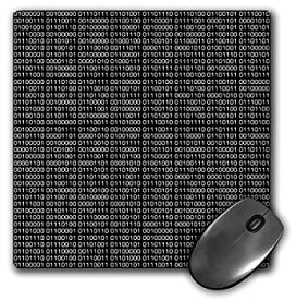 【中古】【輸入品・未使用】3dRose LLC 8 x 8 x 0.25 Inches Mouse Pad%カンマ% Binary Code Black/White (mp_35447_1) [並行輸入品]