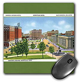 【中古】【輸入品・未使用】3dRose LLC 8 x 8 x 0.25 Inches Mouse Pad%カンマ% Memorial Square Nashville Tennessee Scene with Vintage Cars (mp_170625_1) [並行輸入品]