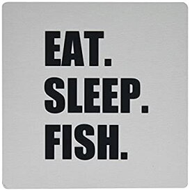 【中古】【輸入品・未使用】3dRose LLC 8 X 8 X 0.25 Inches Mouse Pad Eat Sleep Fish Fun Text Gifts for Fishing Enthusiasts and Fishermen (Mp_180403_1) [並行輸入品]