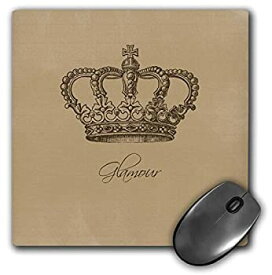 【中古】【輸入品・未使用】3Drose LLC 8 X 8 X 0.25 Inches Mouse Pad%カンマ% Glamour Crown Vintage Art Fashion (Mp_110182_1) [並行輸入品]