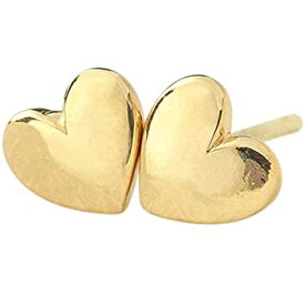 【中古】【輸入品・未使用】Lifetime Jewelry ハート形スタッドイヤリング 24Kゴールド 高級 オーバーレイ ファッションジュエリー 低刺激性 敏感な耳に安全