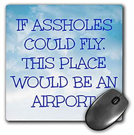 【中古】【輸入品・未使用】3dRose If assholes could fly this place would be an airport - Mouse Pad%カンマ% 8 by 8 inches (mp_201905_1) [並行輸入品]