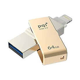 【中古】【輸入品・未使用】iConnect Mini [Apple MFi] 64 GB Mobile Flash Drive w/ Lightning Connector for iPhones iPads iPod Mac & PC USB 3.0 (Gold) [並行輸入品]