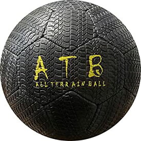 【中古】【輸入品・未使用】American Challenge オールテレイン アウトドア ラバーサッカーボール (ブラック、4)