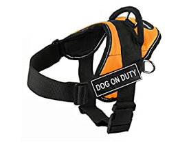 【中古】【輸入品・未使用】Dean & Tyler Fun 'Dog on Duty' Large Orange Harness with Reflective Trim [並行輸入品]