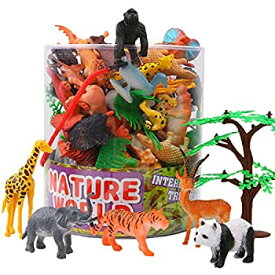【中古】【輸入品・未使用】[ズーワールド]Zoo World Animals Figure%カンマ%54 Piece Mini Jungle Animals Toys Set With Gift Box%カンマ% Realistic Wild Animal [並行輸入品]