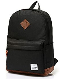 【中古】【輸入品・未使用】[Vaschy]Vaschy Classic Lightweight Waterresistant Campus School Rucksack Travel Backpack Black Fits 14Inch Laptop [並行輸入品]