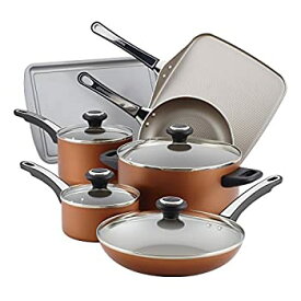 【中古】【輸入品・未使用】Farberware High Performance Nonstick Cookware Set%カンマ% 17-Piece%カンマ% Aluminium%カンマ% Copper%カンマ% One Size