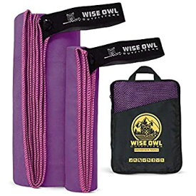【中古】【輸入品・未使用】Wise Owl Outfitters Camping Towel - Ultra Soft Compact Quick Dry Microfiber Best Fitness Beach Hiking Yoga Travel Sports Backpacking &