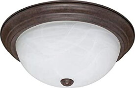 【中古】【輸入品・未使用】Nuvo 60/207 15-Inch Old Bronze Flush Dome with Alabaster Glass [並行輸入品]