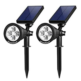 【中古】【輸入品・未使用】InnoGear Solar Lights Spotlight Outdoor Landscape Lighting Wall Light%カンマ% Pack of 2 (White Light) [並行輸入品]