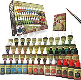 【中古】【輸入品・未使用】The Army Painter Miniature Painting Kit with Bonus Wargamer Regiment Miniature Paint Brush - Acrylic Model Paint Set with 50 Bottles of