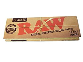 【中古】【輸入品・未使用】10冊セット RAW classic raw natural unrefined rolling papers 1 1/4Size 78mm ミディアムサイズ ロウ ペーパー 10 booklets [並行輸入品]