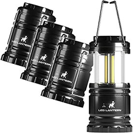 【中古】【輸入品・未使用】MalloMe LED Camping Lantern Flashlights 4 Pack - Super Bright - 350 Lumen Portable Outdoor Lights with 12 AA Batteries (Black%カンマ% Coll