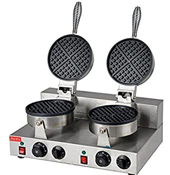 FY-2 Double-head Electric Round Classic Belgium Belgian Waffle Baker Maker Machine Iron Mold [並行輸入品]