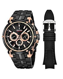 【中古】【輸入品・未使用】Festina Men's Special Editions F20329-1F57 Black Stainless-Steel Quartz Dress Watch