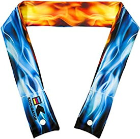 【中古】【輸入品・未使用】KOOLGATOR CW-R-FL1 Cooling Neck Wrap-Flames Blue & Red Design