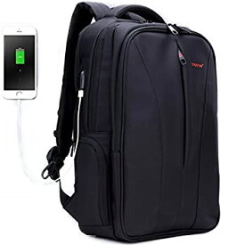 【中古】【輸入品・未使用】Uoobag Business Laptop Backpack 15.6 16 Inch with USB Charging Port Anti-theft Travel Bags Black [並行輸入品]