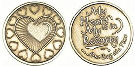 【中古】【輸入品・未使用】My Heart Is In Recovery Bulk Lot of 25 Medallions Bronze One Day At A Time Chips