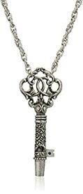【中古】【輸入品・未使用】1928 Jewellery Antiqued Pewter Tone Key Whistle Pendant Necklace%カンマ% 80cm