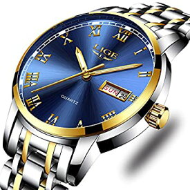 【中古】【輸入品・未使用】LIGE Watches メンズ ファッション 防水 ステンレススチール アナログ クォーツ 腕時計 メンズ ラグジュアリー ビジネス ドレス 腕時計 8.07 1