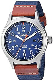 【中古】【輸入品・未使用】Timex メンズ エクスペディションスカウト 40?腕時計 ブルー/ブラウン/グレー。