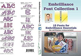 【中古】【輸入品・未使用】Embrilliance Font Collection 1刺繍ソフトウェア Mac&PC用