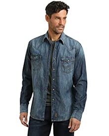 【中古】【輸入品・未使用】Wrangler メンズ レトロ 2ポケット 長袖 スナップシャツ US サイズ: Large カラー: ブルー
