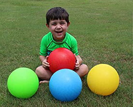 【中古】【輸入品・未使用】Toys+ 8.5インチ プレイグラウンドボール 赤、青、緑、黄、虹 4 Pack