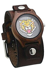 【中古】【輸入品・未使用】Nemesis #NFB262T メンズ 天然木製ケース ワイドレザーカフバンド タイガーダイヤル 腕時計